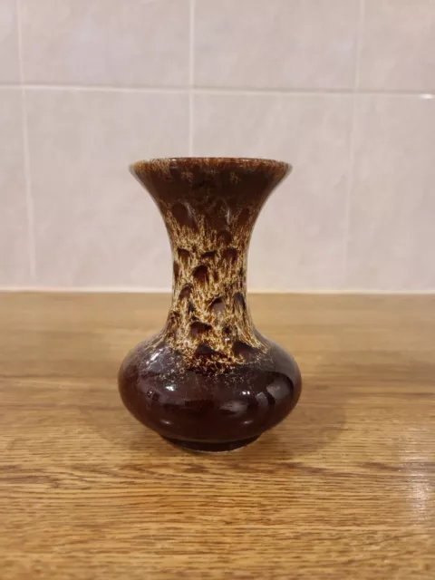 Fosters Pottery Bud Vase -Brown Glaze