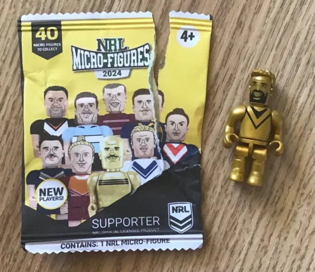 New NRL 2024 Coles Micro Figure - James Tedesco  GOLD Limited Edition