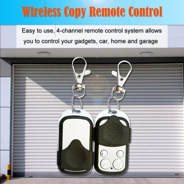 433MHz Universal Garage Door Remote Cloner - Copy Remote Controller For Gates, Shutters, Alarms (ABCD Buttons)