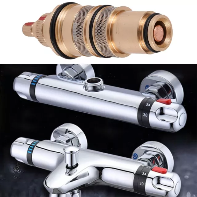 Brass Thermostatic Bath Mixer Shower Tap Replacement Cartridge Valve Handle