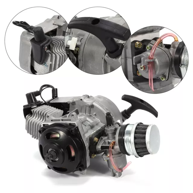 49CC Motor Dirt Bike ATV Cross Pocketbike Quad bambini mini cambio carburatore
