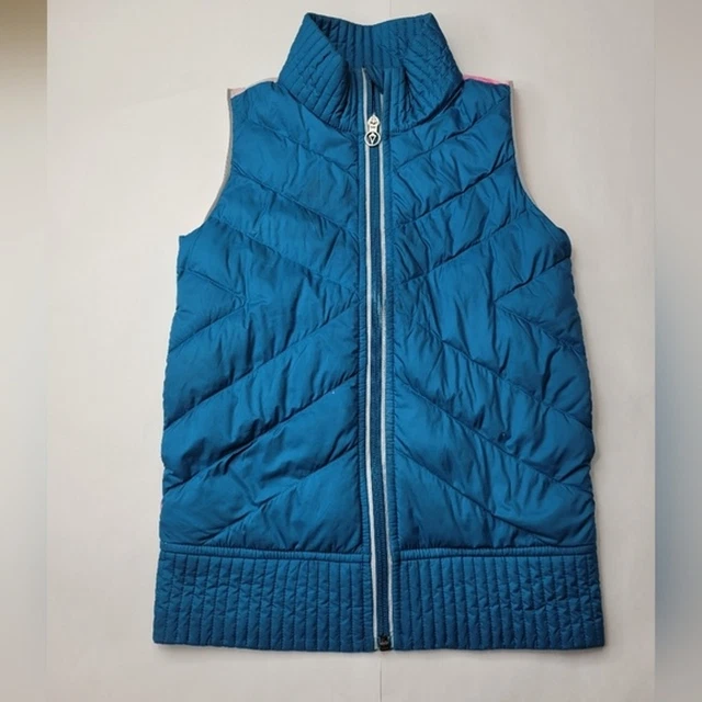 Ivivva by Lululemon Goose Down Puffer Vest Full Zip Girls Size 6 IG44515