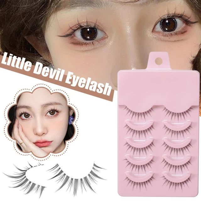 5 pares de pestañas postizas suaves Little Devil L3W3