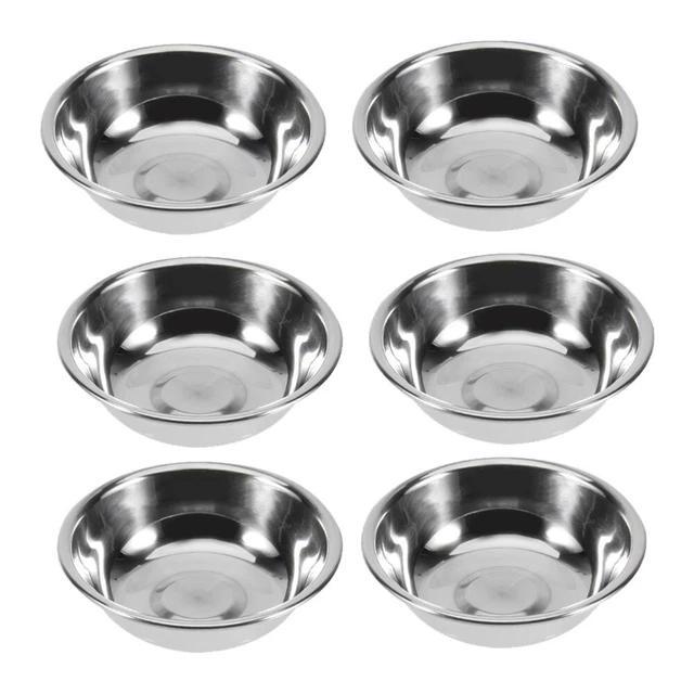 6Pcs De soja Sauce Plats Sauce Plat Métal Trempage Bol
