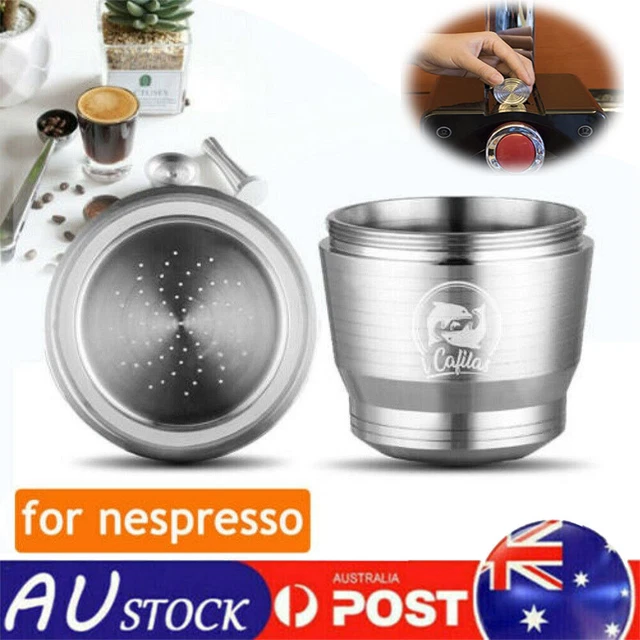 Stainless Steel Coffee Capsule Cup Reusable/Refillable Pod For Nespresso Machine