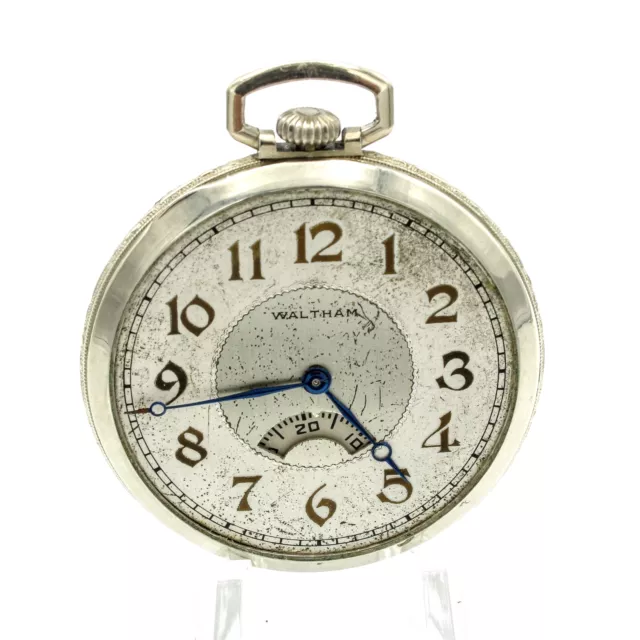 Vintage 1930 Waltham 17J 12S Secometer Seconds Grade 1235 Pocket Watch #WB687-8