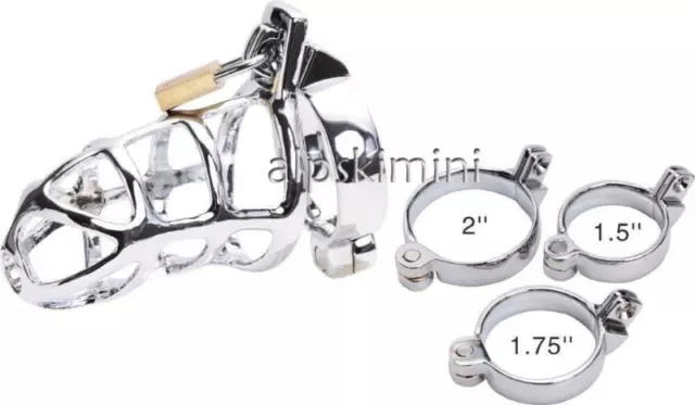 New Male big sale metal male chastity belt device dick cage cock lock