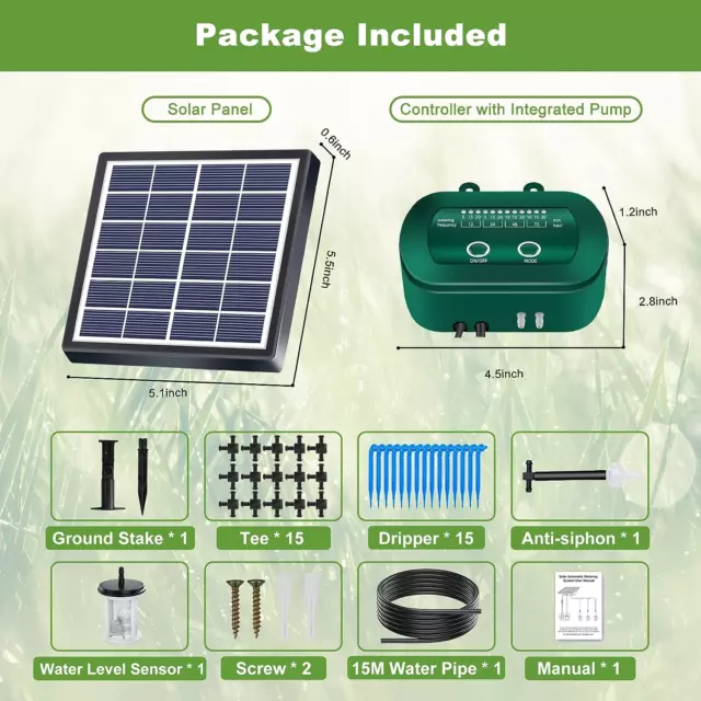 Solar Bewässerungssystem 2023 Neuestes Tröpfchenbewässerung System, Automatische 3