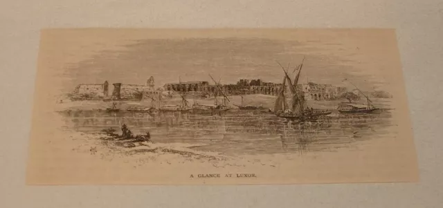1877 Rivista Incisione ~ Primo Cataratta Da Philae, Nile
