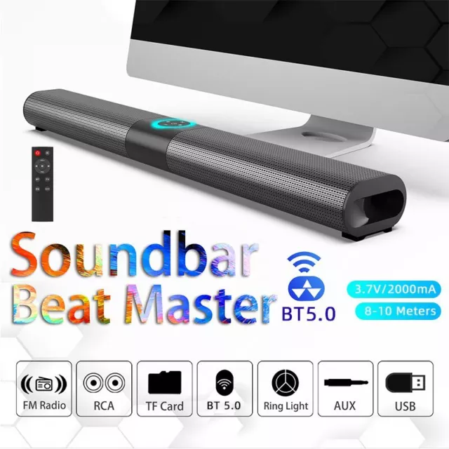 3D Surround Bar Ultra Loud Wireless TV Home Theater Soundbar Bluetooth Speaker