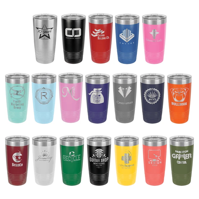 Laser Engraved / UV Printed Customized 20 oz  Insulated Tumbler mug personalized