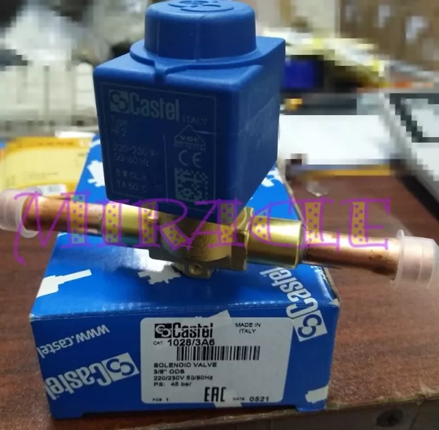 1PC NEW FOR CASTEL 1028/3A6 solenoid valve 3/8 interface 220V