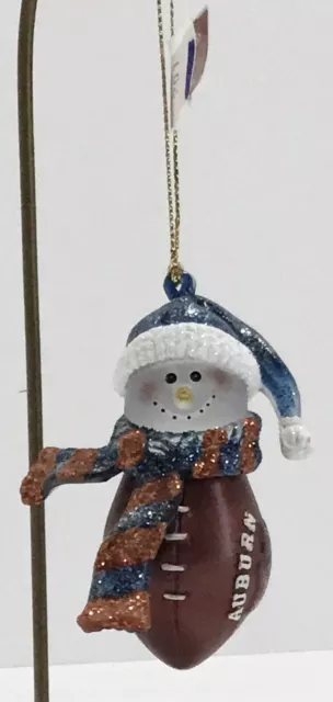 Auburn Tigers Snowman Football Christmas Ornament Licensed