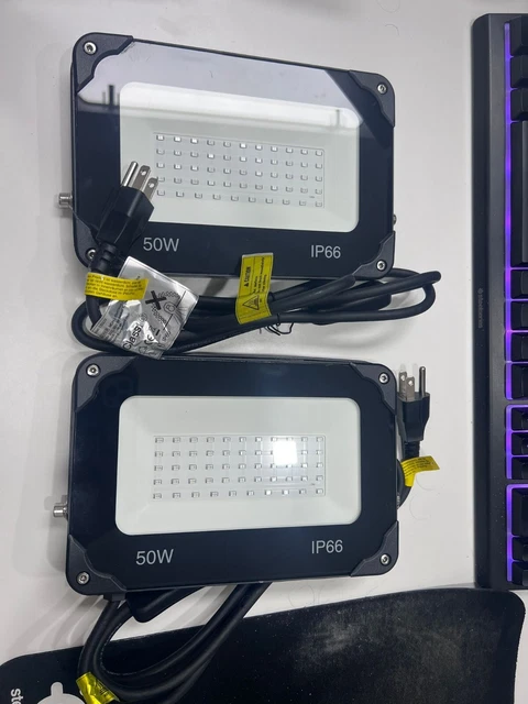 Onforu 2 Pack 50W LED Black Lights, Blacklight Flood Light with Plug, IP66