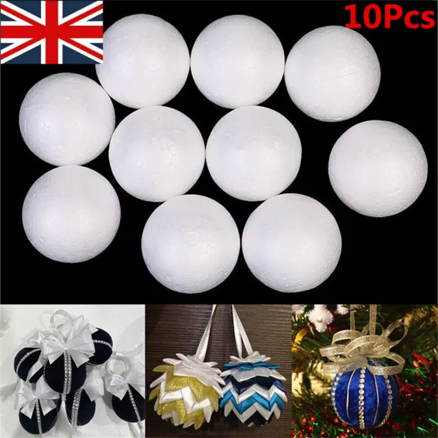 1-10cm Solid Polystyrene Balls Craft Model Round Shape Decoration Ornaments