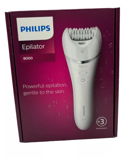 Philips Epilator Series 8000 BRE700/00 Epilierer - Weiß NEU