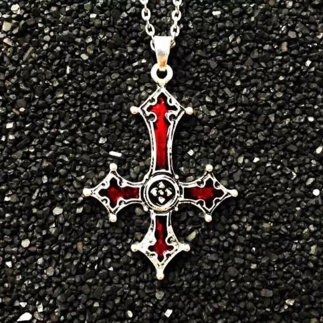 Inverted Cross Of St Peter Crucifix Holy Charm Necklace Pendant + Free Gift Bag