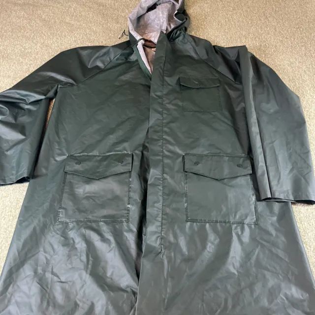SPORTSMAN'S CHOICE XL Raincoat Vtg Green Waterproof Jacket Medium ...
