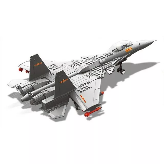 Building Block Set MOC Military F15 Eagle Fighter Jet Bricks Kids Toys DIY Model