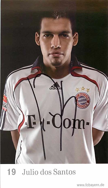 Original Autogramm Julio dos Santos Bayern München /// Autograph
