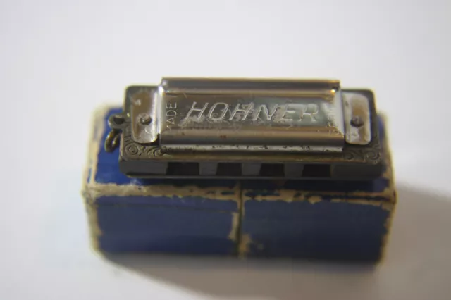 seltenes alte winzige Hohner Mini-Mundharmonika 2