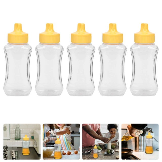 5 pz flacone miele bottiglia con distributore di salsa flacone spray contenitore insalata