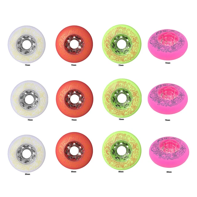 2pcs/set High-Density PU Wheels Durable And Elastic For Inline Roller Skate
