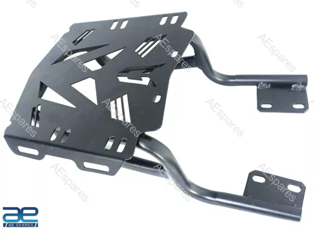 Superior Estante Placa Trasero Equipaje Soporte Negro para Royal Enfield Hunter