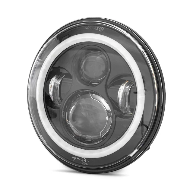 Produktbild von Craftride LED Scheinwerfer 7 Zoll Für Harley Davidson – Mit E-Prüfzeichen, DRL & Fernlicht | Touring & Softail Modelle