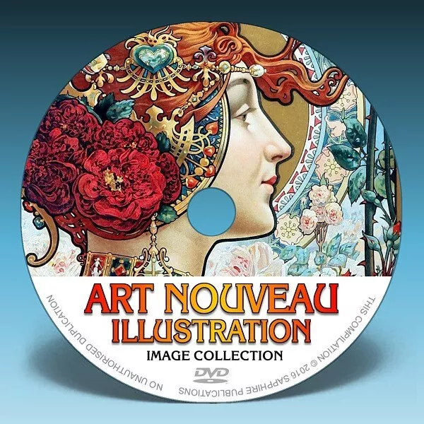 ART NOUVEAU ILLUSTRATION - Hundreds of Paintings and Drawings on DVD!
