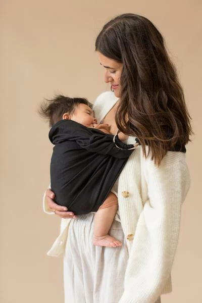 WILDBIRD RING SLING Baby Carrier Black Charcoal Gray 44.99