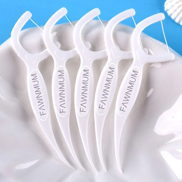 100 palitos de hilo dental | palitos de hilo dental | removedor de placa de cuidado oral