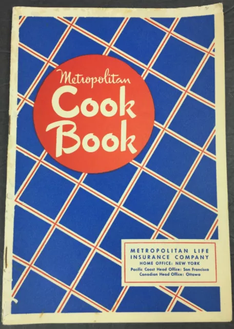 Allentown PA 1940's Metropolitan Life Insurance Cook Recipe Book Advertising