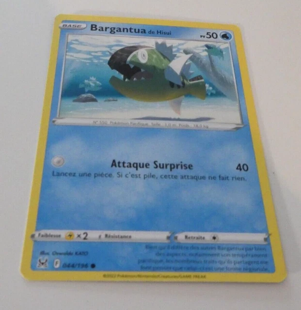 Pokemon Origine Perdue Francaise Card Carte Bargantua 044/196 Vf Fr Jcc Neuf