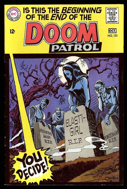 Doom Patrol #121 DC Comics 1968 FN/VF Death of Doom Patrol! L@@K!
