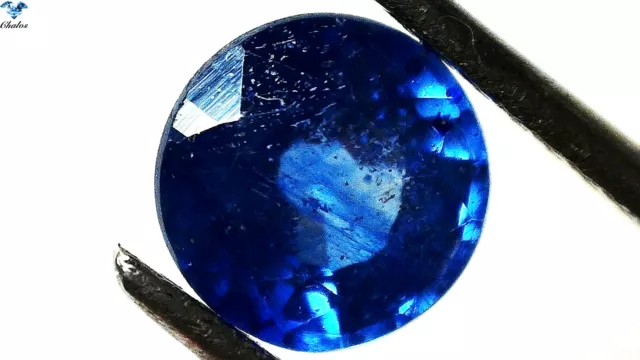 1x Saphir / Safir - Rund facettiert blau 6,0mm (1694)