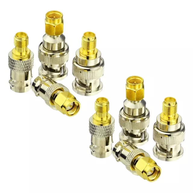 8pcs / set sma zu bnc kits rf koaxial adapter männlich weiblich L1Q0 U0A9