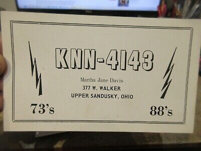 QSL Old OHIO Postcard Ham CB Citizens Band Amateur Radio Card Upper Sandusky #1