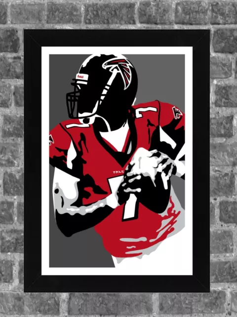 Atlanta Falcons Michael Vick Portrait Sports Print Art 11x17