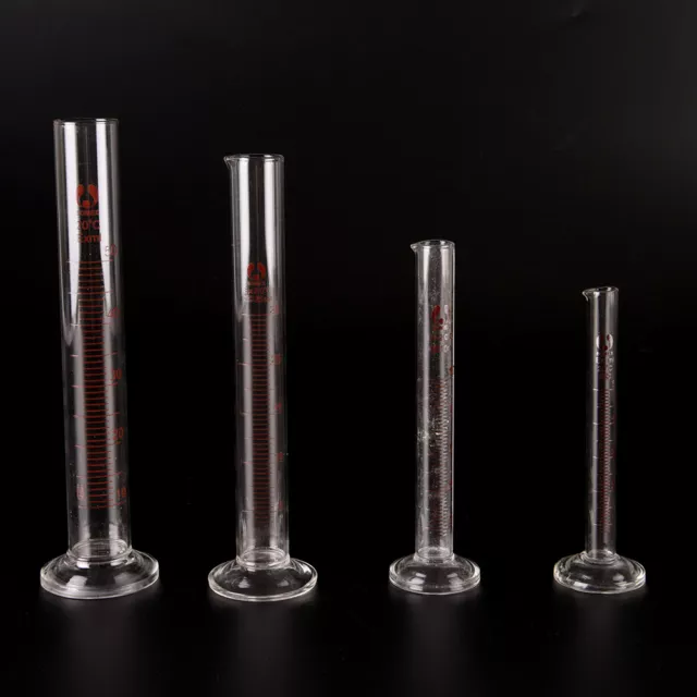 Graduated Glass Measuring Cylinder Chemistry Laboratory Measure .Q1