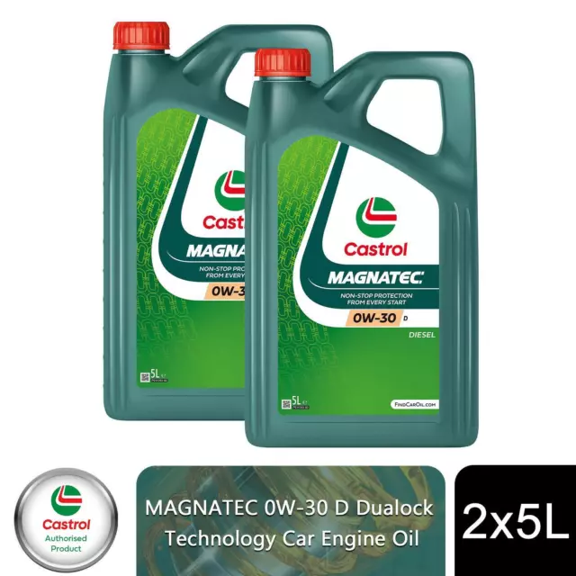 CASTROL MAGNATEC 0W-30 D Car Engine Oil Start Stop Fully Synthetic 2x5 Litres