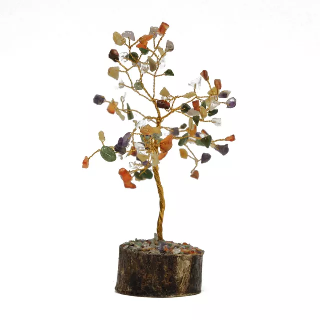 7 Chakra Stone Tree Life Natural Gemstone Positive Energy Heal Geode Reiki Decor