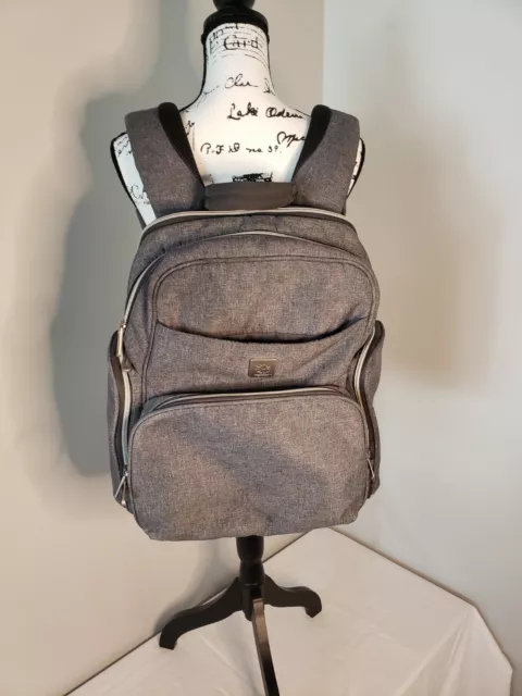 Ergobaby Anywhere I go Diaper Bag Backpack Gray Infant Bag Bottle Storage