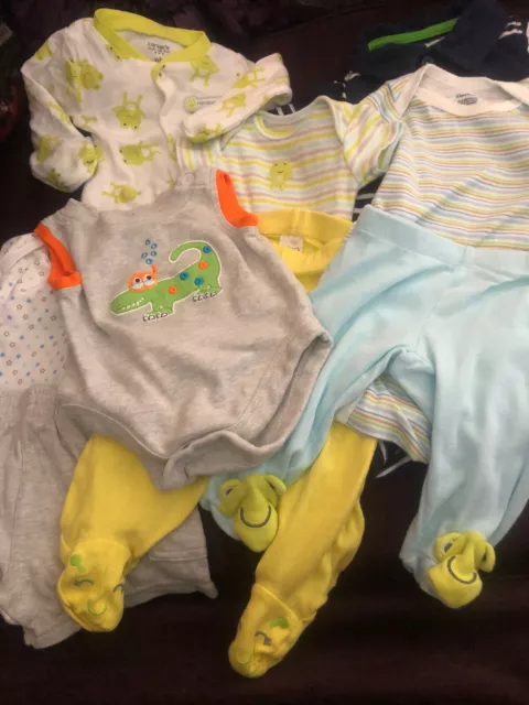 Baby Boy Clothing Lot 9 piece Carters Garanimals gerber nb - 3 Mo
