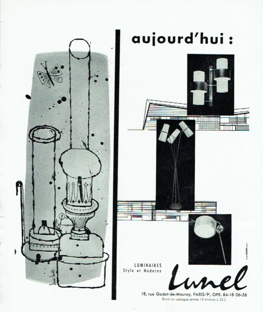 publicité Advertising 0821 1959  Lunel  luminaires