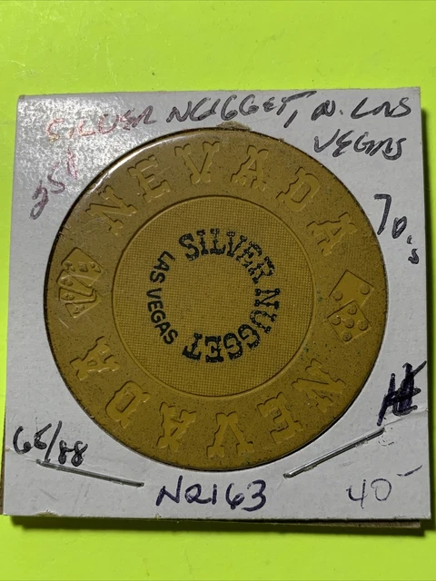 🔥🌟🔥very Very Rare 1970’s Silver Nugget .25 Cent Poker Chip. Hard To Find🔥🌟