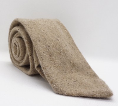 AQUASCUTUM OF LONDON Cravatta Beige Melange 100% CASHMERE kg444 