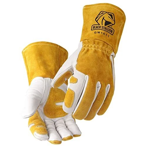 Revco GM1611 Top Grain Leather Cowhide MIG Welding Gloves with Reinforced Pal...