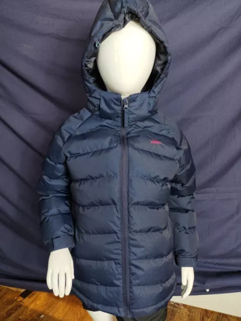 RRP £58 Age 5/6 Amira Girls Kids Trespass Waterproof Jacket Navy