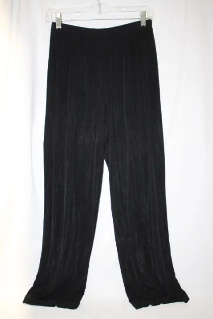LAURA ASHLEY "Trip Ready Knits" Basic Black Pants Womens Size PS-B76